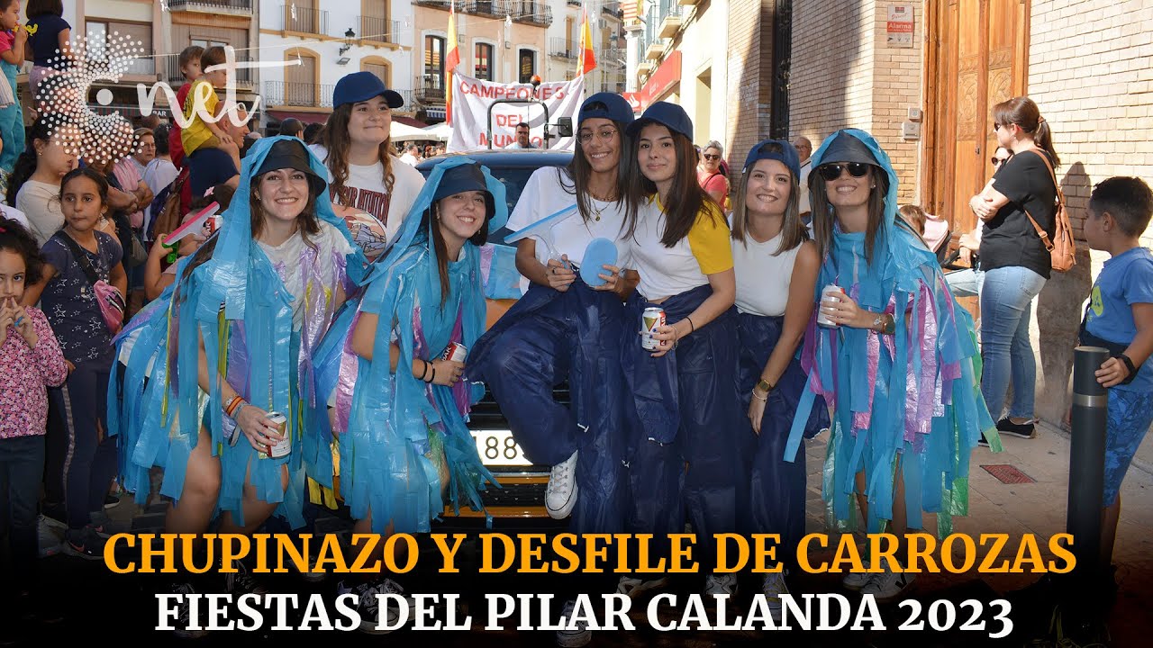 CHUPINAZO y CARROZAS | Fiestas Pilar CALANDA 2023