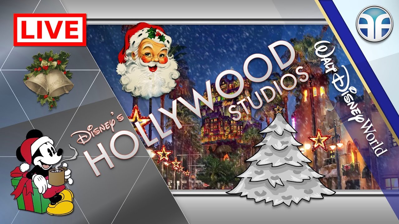🔴 LIVE Disney's Hollywood Studios 2022 Christmas Decorations Disney