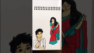 Couple Drawing Tutorial Step by Step Sketch or Beginner #youtubeshorts #shortsfeed #trending #shorts