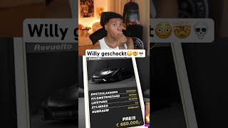Willy geschockt😳🤯💀@Niklas-Wilson #niklaswilson #preis #lamborghini #revuelto