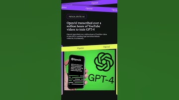 OpenAI transcribes YouTube videos to train GPT-4.#openai #ai #tech #shorts #gpt #gpt4 #technology
