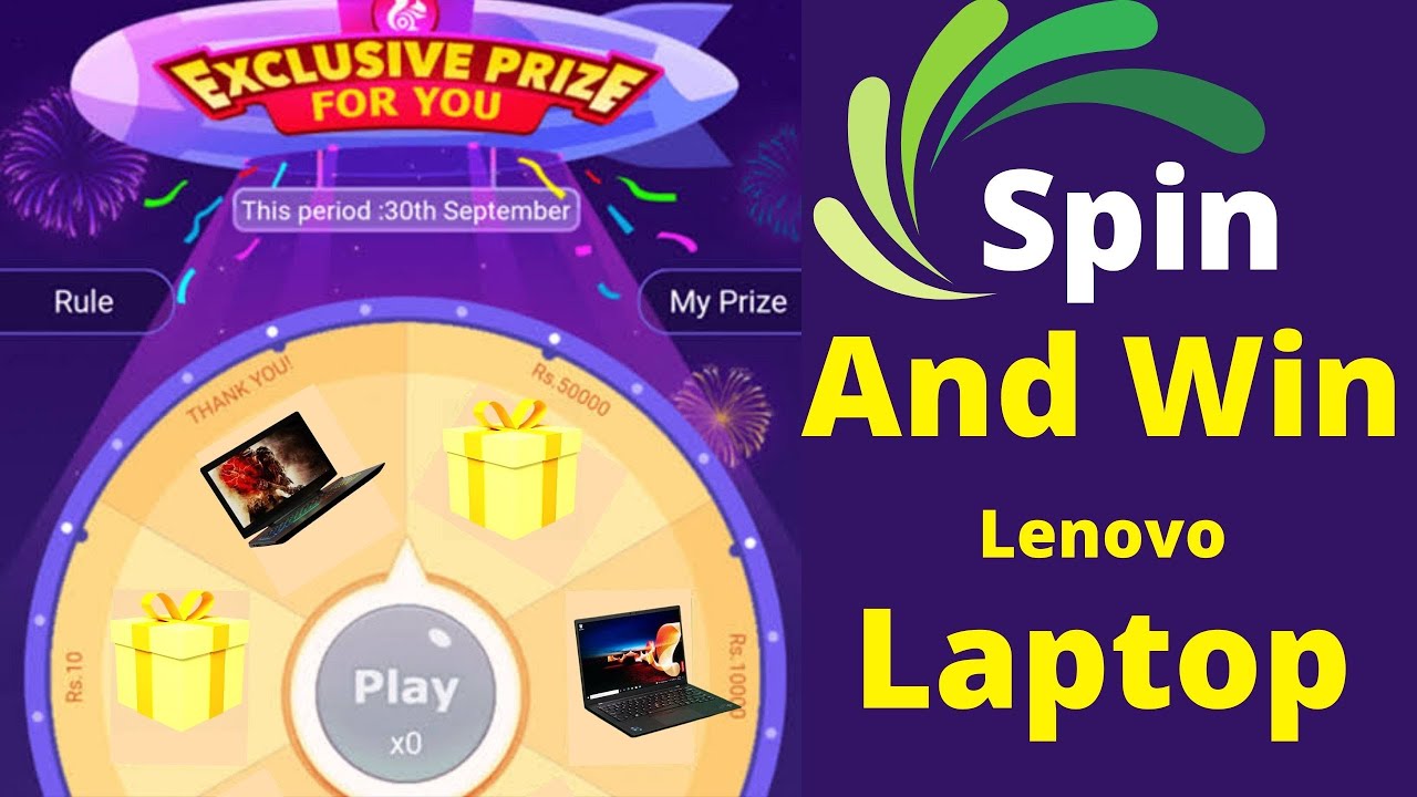 Spin And Win Lenovo laptop spin and win spin and win Amazon quiz