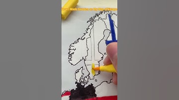 I Made Sweden in My Map of Europe #maps #flag #mapmaker #sweden #art #flagmap #mapmaking #countrymap