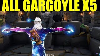 Dance In Front Of Different Gargoyles - All GARGOYLE LOCATIONS Fortnite (Fortntiemares Challenges)