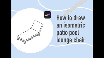 How to draw an isometric patio pool lounge chair  [Procreate Tutorial]