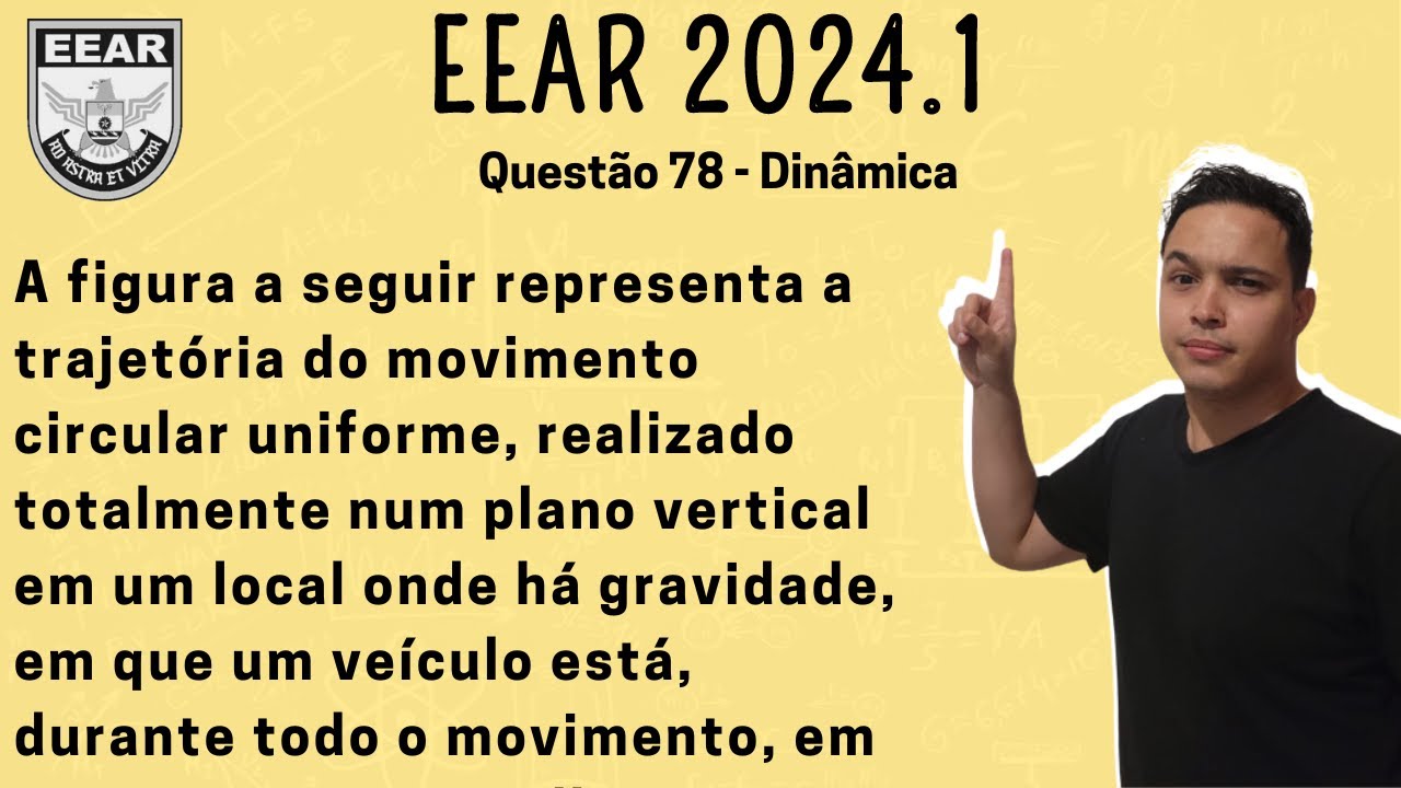 EEAR 2024.1 - A figura a seguir representa a trajetória do movimento circular uniforme, realizado