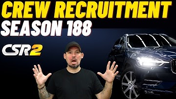 CSR2 Crew Recruitment Season 188 - Join a Crew for Epic Wins!