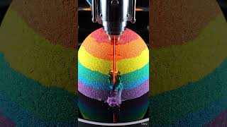 Giant Layered Sand Dome on Laser Machine! Oddly Satisfying ASMR Laser Cutting &amp; Slicing 🔮⚡