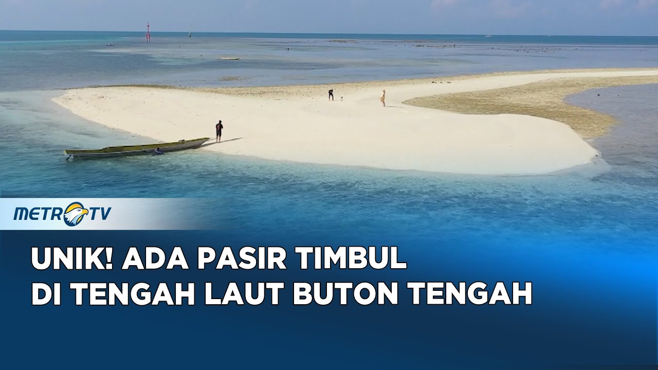 Pesona Pasir Timbul di Tengah Laut Buton Tengah 