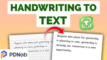 Convert Your Handwriting to Digital Text in Seconds! | PDNob Image Translator