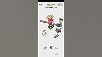 Brain Out Level 216 Help the boy win walkthrough solution and answer