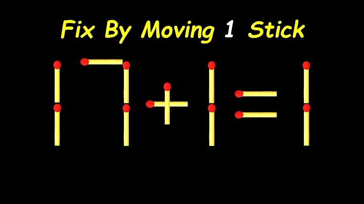 Fix This Equation by Moving JUST ONE Stick – Brain Teaser!