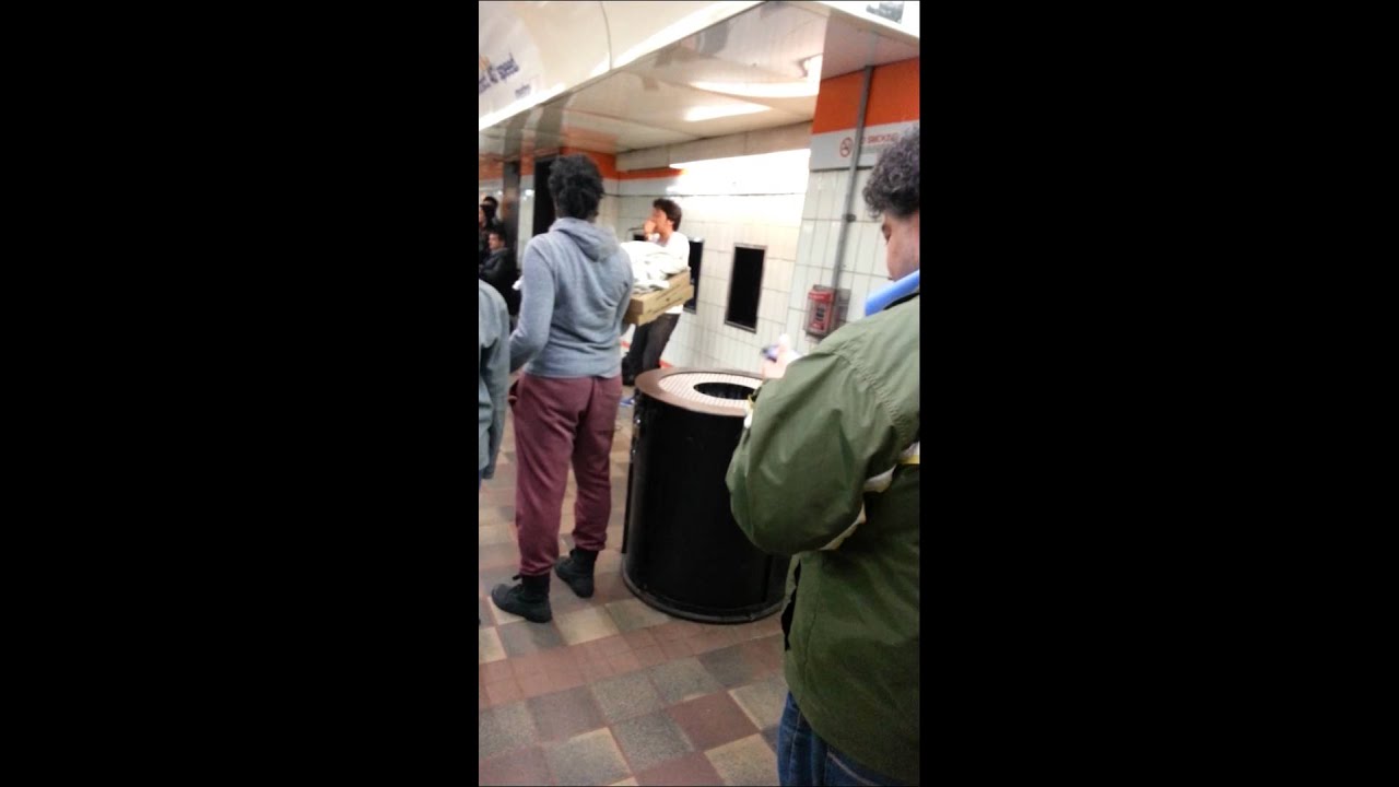 Dubstep beat-boxing Boston subway