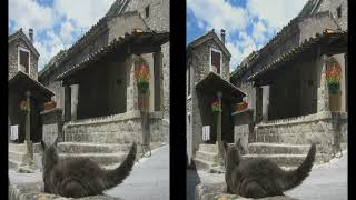 Annot - 3D 4k - Tour de la ville medivial 3840x2160 hsbs