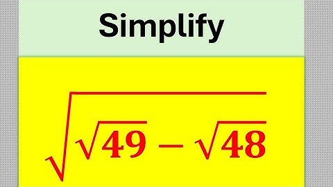 A Nice Maths Olympiad Simplification Problem | Radical Square Root Simplification|#math