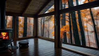 RHYTHMIC RAIN & COZY FIREPLACE  RELAX & SLEEP FAST RAIN Soothes STRESS & ANXIETY  CALMS Busy MIND