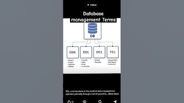 Database Management Basics Terms #DDL #DML #DCL #TCL #shorts #database #ytshorts