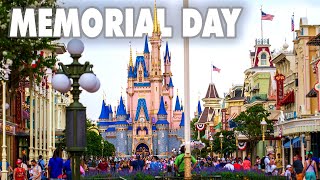 Memorial Day at Magic Kingdom 2025 - Crowds, Walkthrough, & Rides Walt Disney World [4K POV]