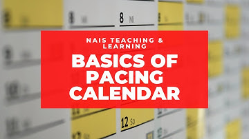 Basics of Creating a Pacing Calendar for Your Course