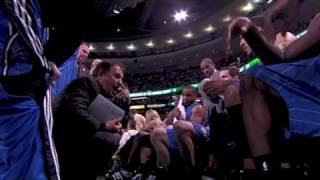 Stan Van Gundy yelling on bench before and at game 3 vs Celtics 2010