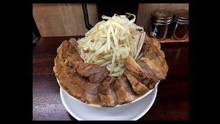 二郎系インスパイア ラーメン栄の大豚入りらーめん チャーシュー１２枚 野菜多め Youtube