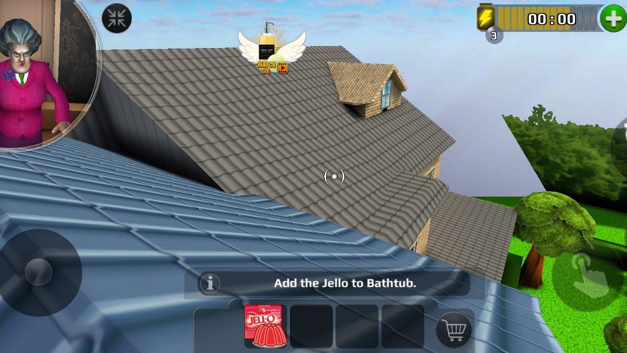 Eu não consegui trolar a professora malvada, mas consegui ficar no telhado 😨