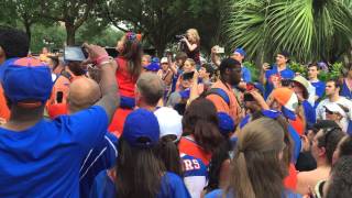 Florida Gators head coach Jim McElwain's first regular-season Gator Walk (9/5/15)