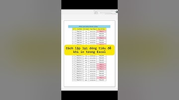 Cách lặp lại dòng tiêu đề khi in trong Excel #word #excel #sachtinhoc #youtubeshorts