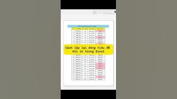 Cách lặp lại dòng tiêu đề khi in trong Excel #word #excel #sachtinhoc #youtubeshorts