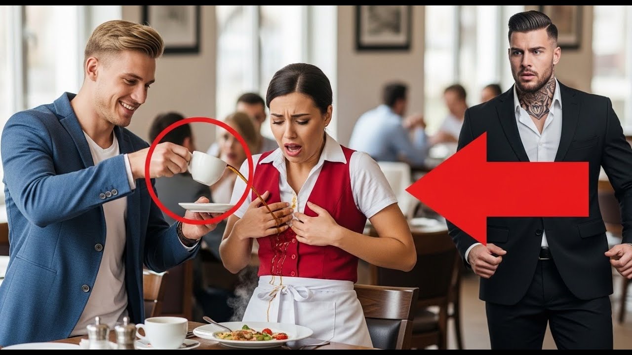 Billionaire’s Son Dumps Hot Coffee on Shy Waitress—Unaware the Mafia Boss Saw Everything