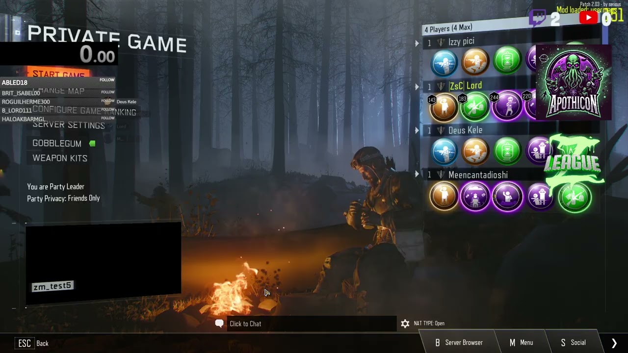 COD: Black Ops III - Zombie League 2025 Ronda 2 - Speed Tower (Apothicon Team)