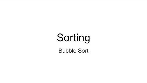 Bubble Sort Algorithm in Python