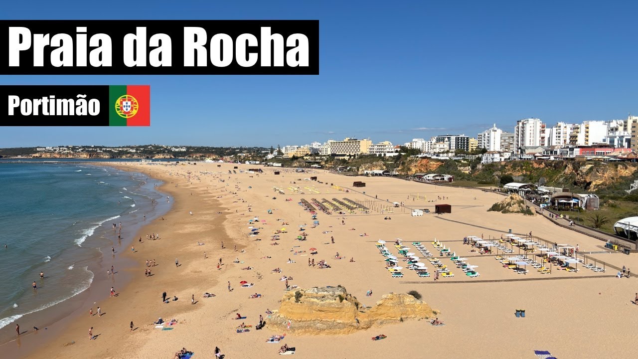 BEACH LIFE - Praia da Rocha, Portimão 🇵🇹 Portugal - Rocha Beach Walking Tour