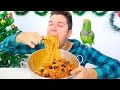 CHEESY CHRISTMAS PASTA • Mukbang &amp; Recipe