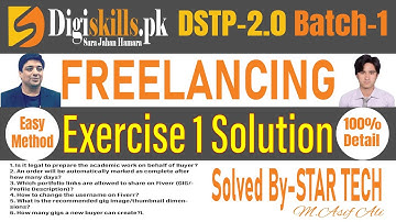 DSTP-2.0 Batch 1 Freelancing Exercise 1 | Digiskills Freelancing EX no-1 | Exercise 1 Freelancing