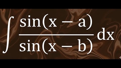 integral sin(x - a) / sin(x - b) dx