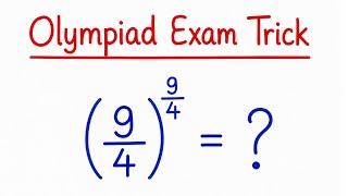 Maths Olympiad Exam Trick | Exponential Problem | How to Simplify?