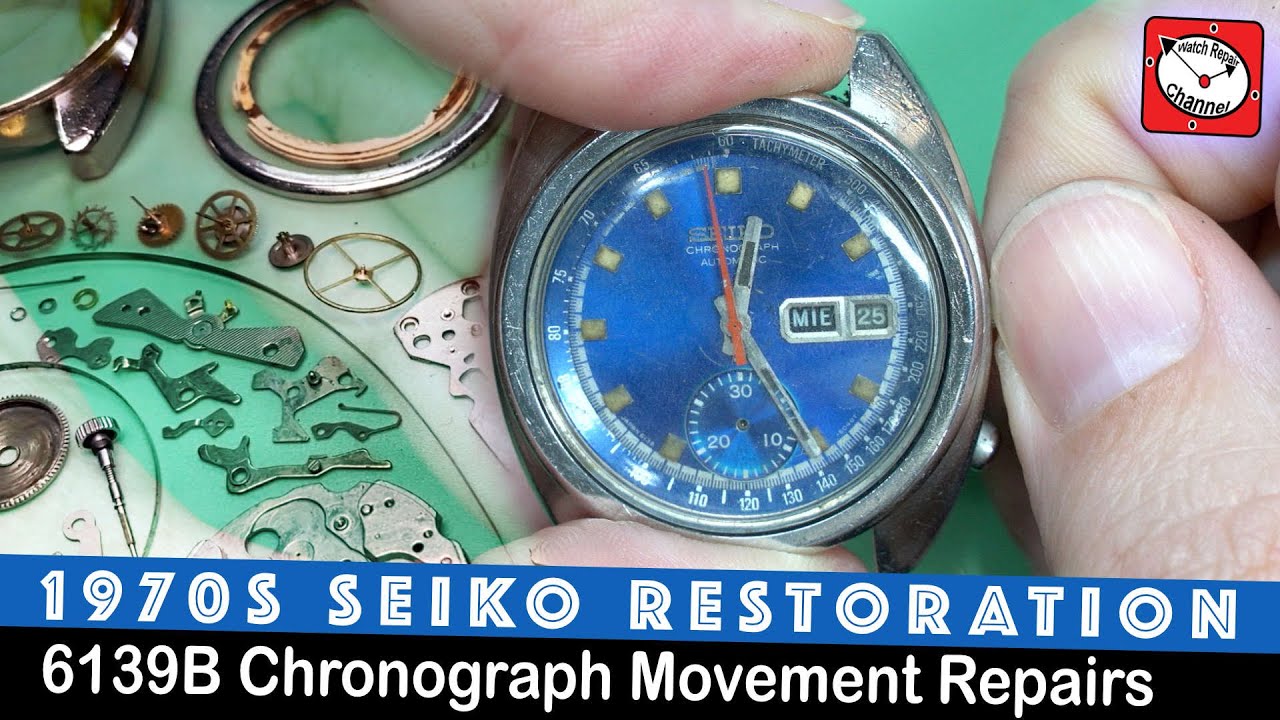 A 1970s Seiko Chronograph Watch Restoration Project - 6139B Watch Repair  Tutorial - YouTube