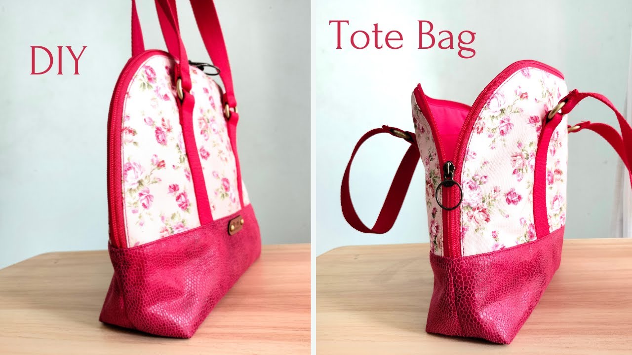 DIY Tote Bag With Pockets | How To Sew a Tote Bag With Pockets - YouTube