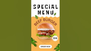 Digital Beef Burger Menu Templates -#3