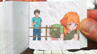 Steve, I'm stuck | Minecraft Anime EP 24 Animation Flip Book