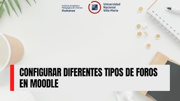 Tipos de foros en moodle