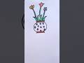 Pot Drawing with flowers #flowers #drawing #shorts #easydrawing. #ytshorts #decorationideas #mudpot