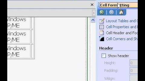 Microsoft Office FrontPage 2003 Set the header properties for a layout cell