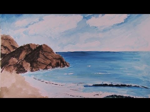 How To Paint a Realistic Watercolor Beach Scene