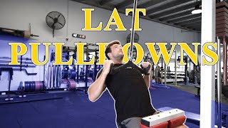 Lat Pulldown - Tutorial