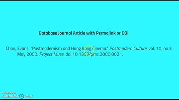 Database Journal Article with a Permalink or DOI