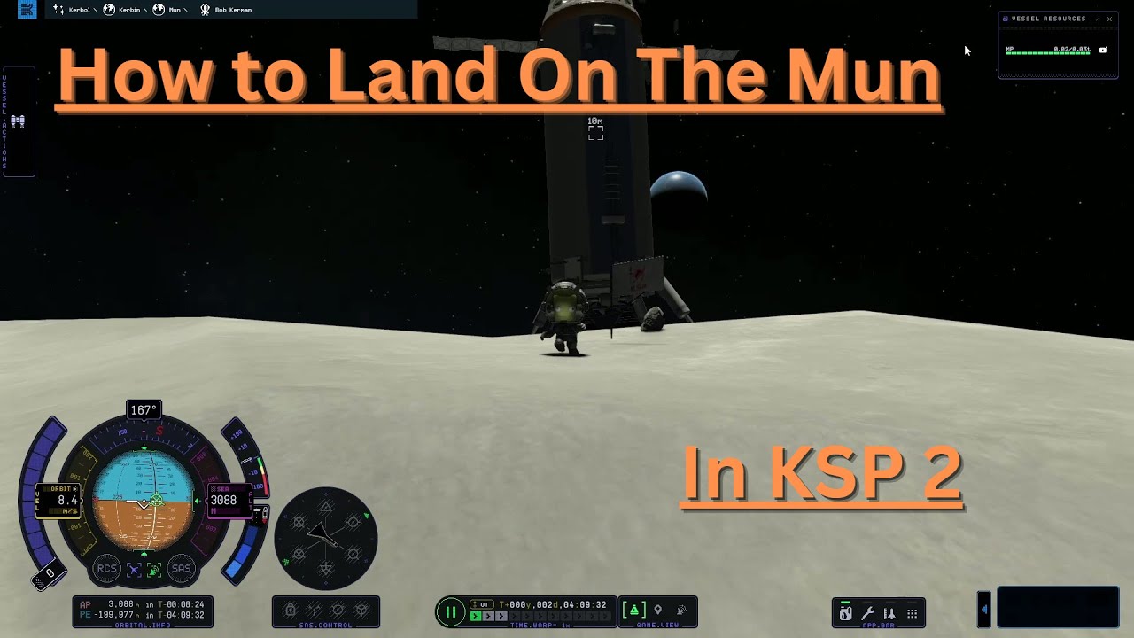 Kerbal Space Program 2 Tutorial Part 4 Munar landing - YouTube