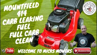 Mountfield 414 Carb Leaking Fuel   Full Carb Clean