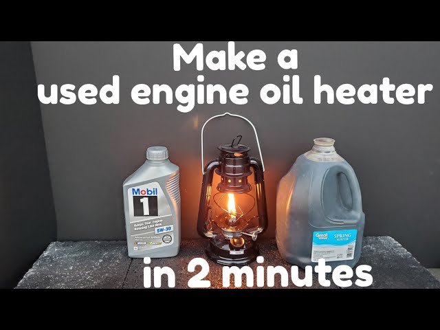 How to make a waste oil heater in 2 minutes! - YouTube